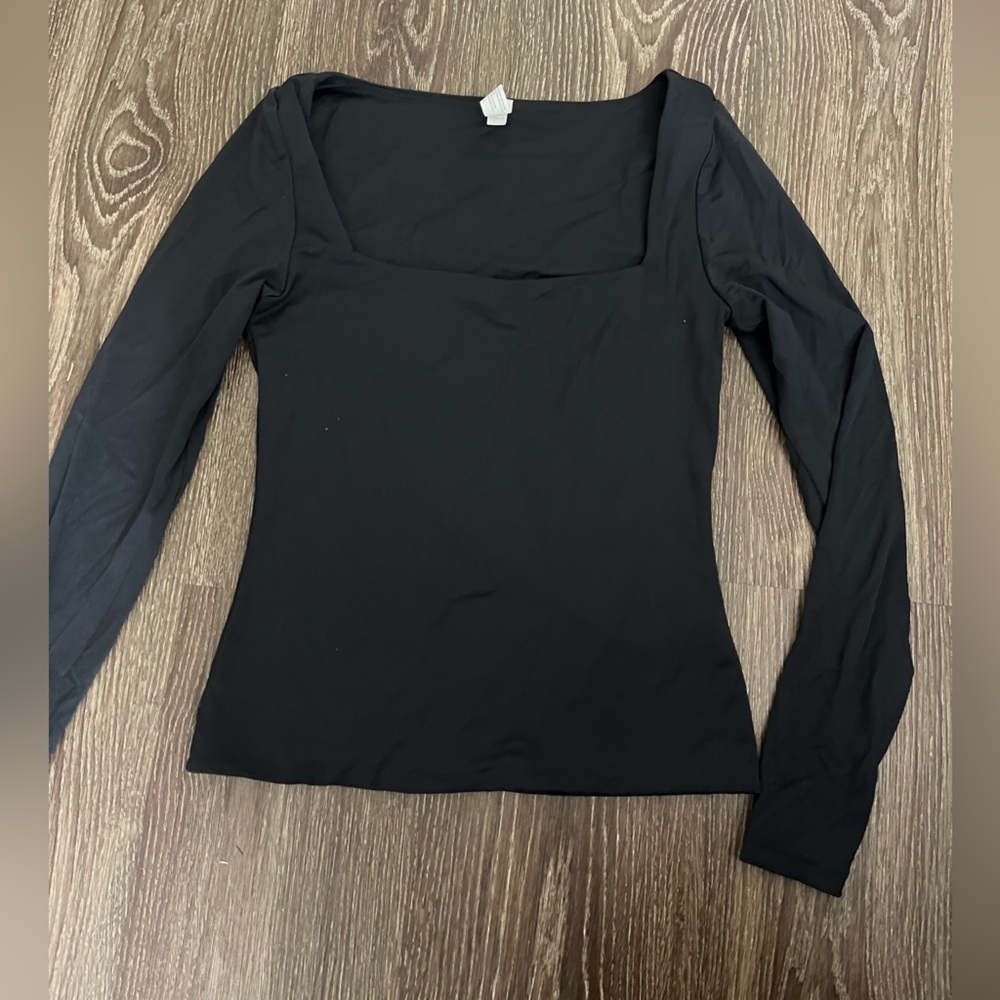 Elegant Black Long Sleeve Women's Top